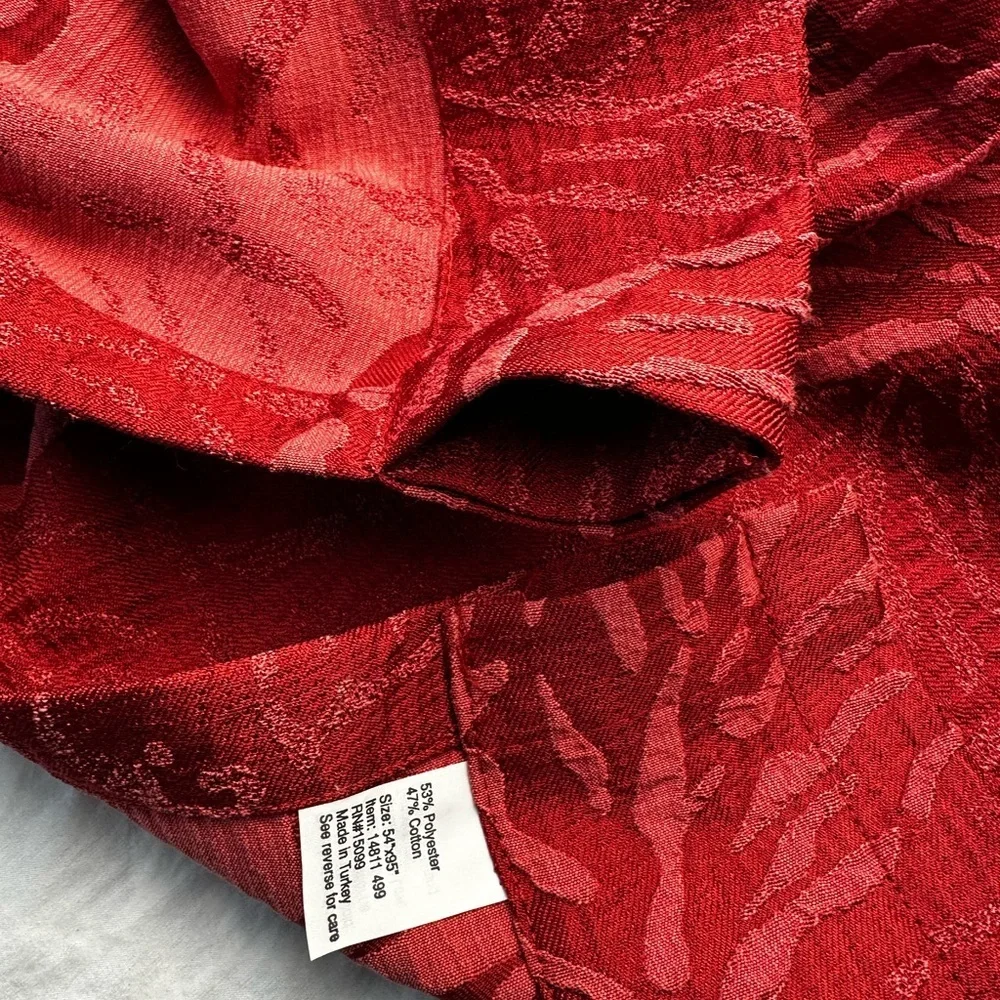 Set of 2 Brocade damask design luxury curtains drapes size 54” by 95”, new